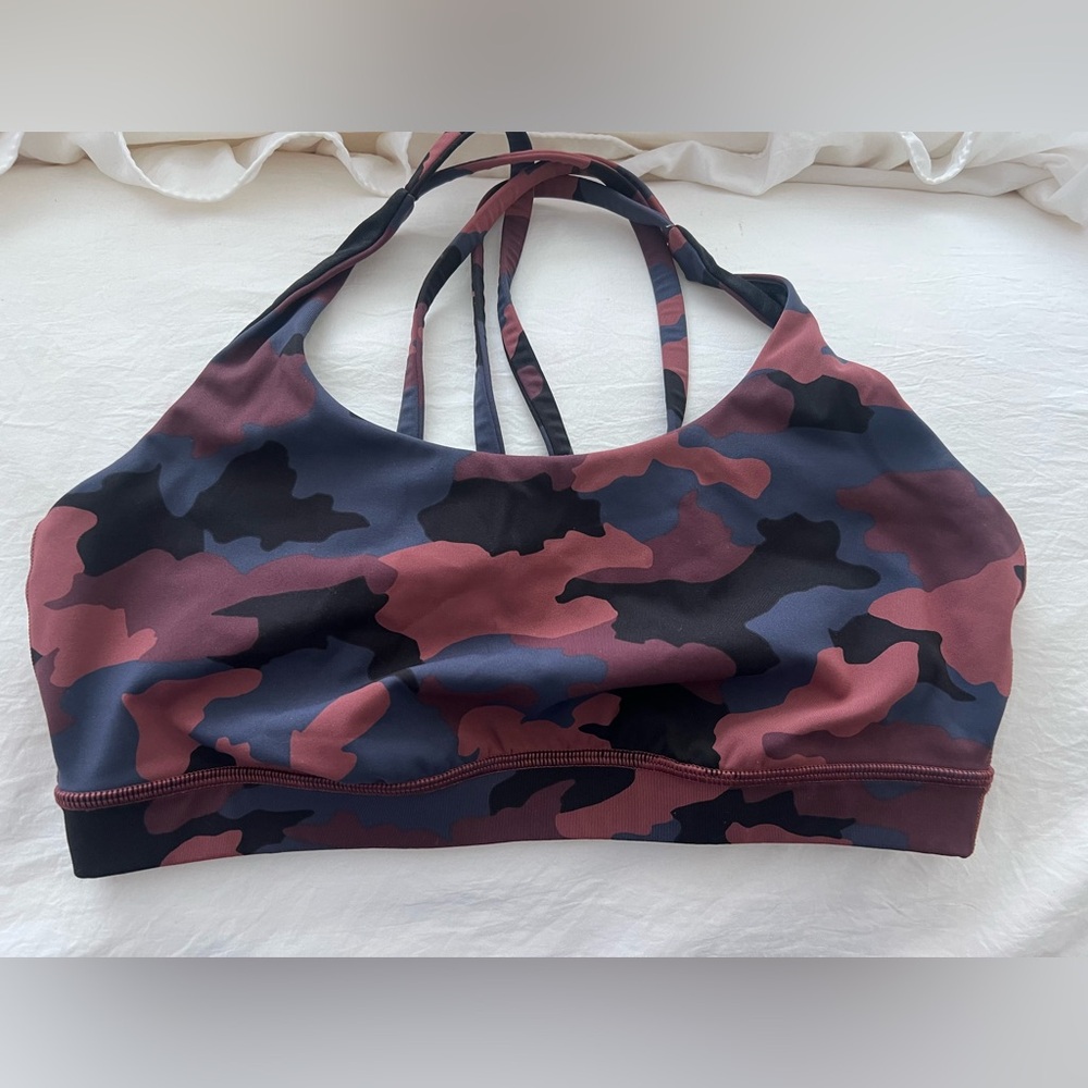 lululemon athletica Women's Energy Bra - Camo Print Size 8